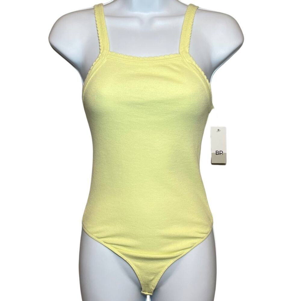 BP Ribbed Bodysuit, Green Luminary, XS, NWT